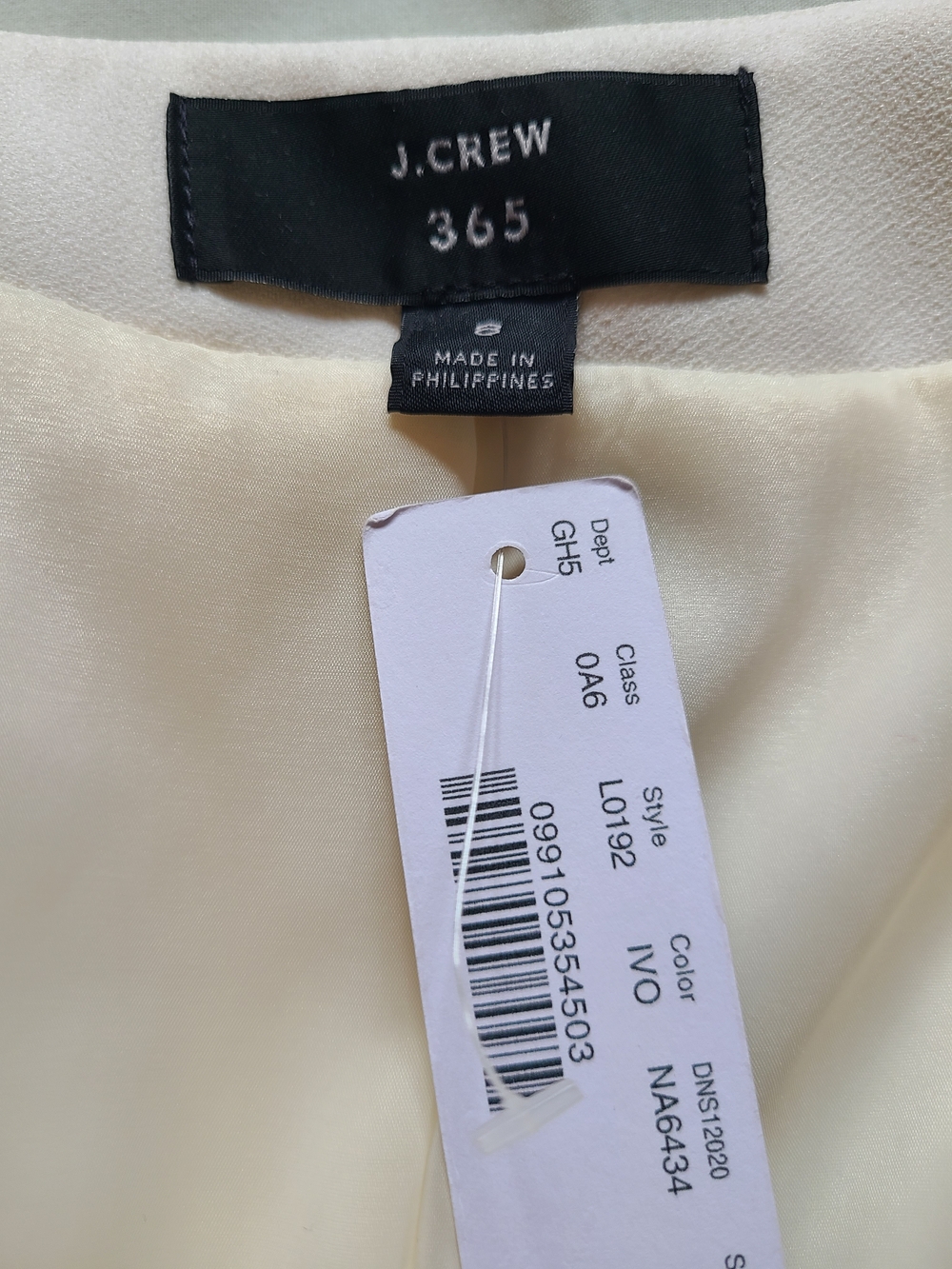 J. Crew Cream Single-Button V-Neck Blazer - Picture 2 of 4
